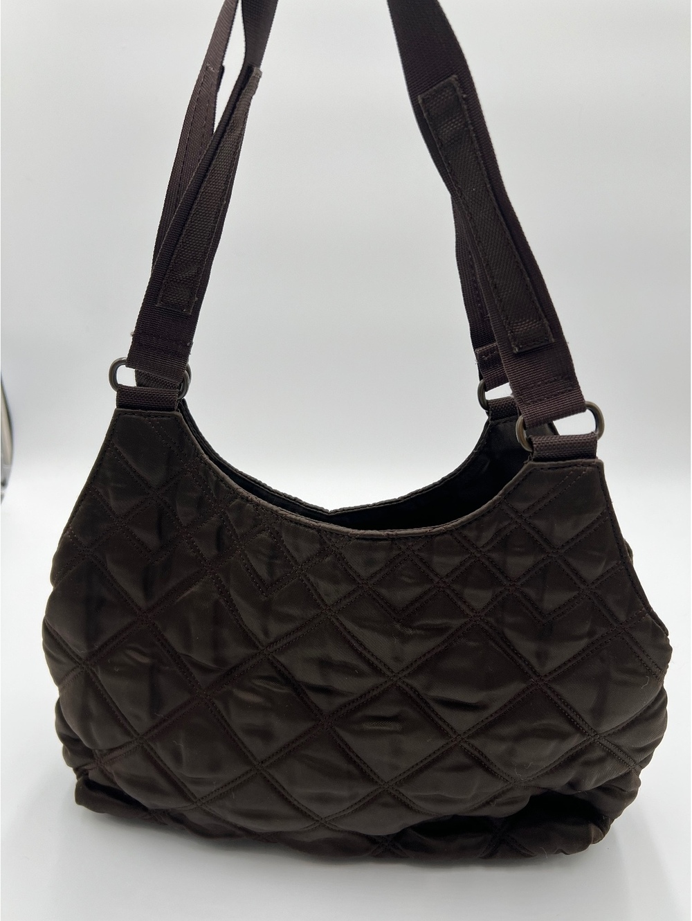 Eddie Bauer Coffee Brown Quilted Shoulder Bag (SKU-0392 HB-061)